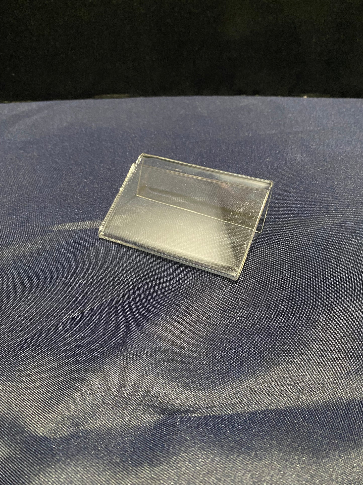 Clear Acrylic Hang On Sneeze Guard or Glass Shield Banquet Card Holder 2"W x 3.5"L Qty 1 Dozen
