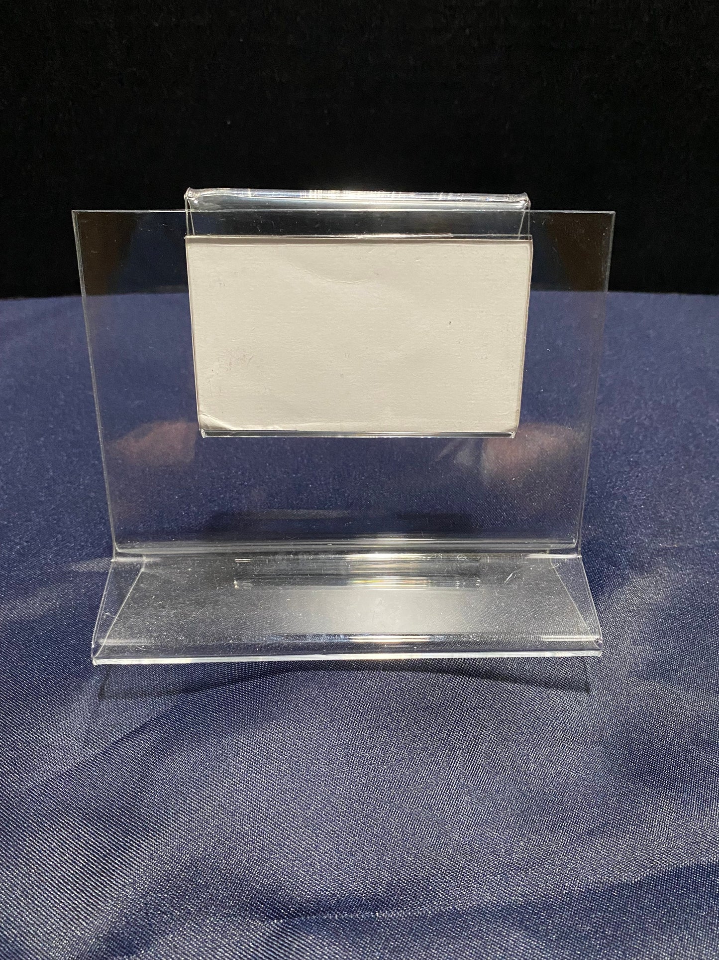 Clear Acrylic Hang On Sneeze Guard or Glass Shield Banquet Card Holder 2"W x 3.5"L Qty 1 Dozen
