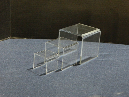 Set of 3 Clear Acrylic Risers 2", 3", 4"