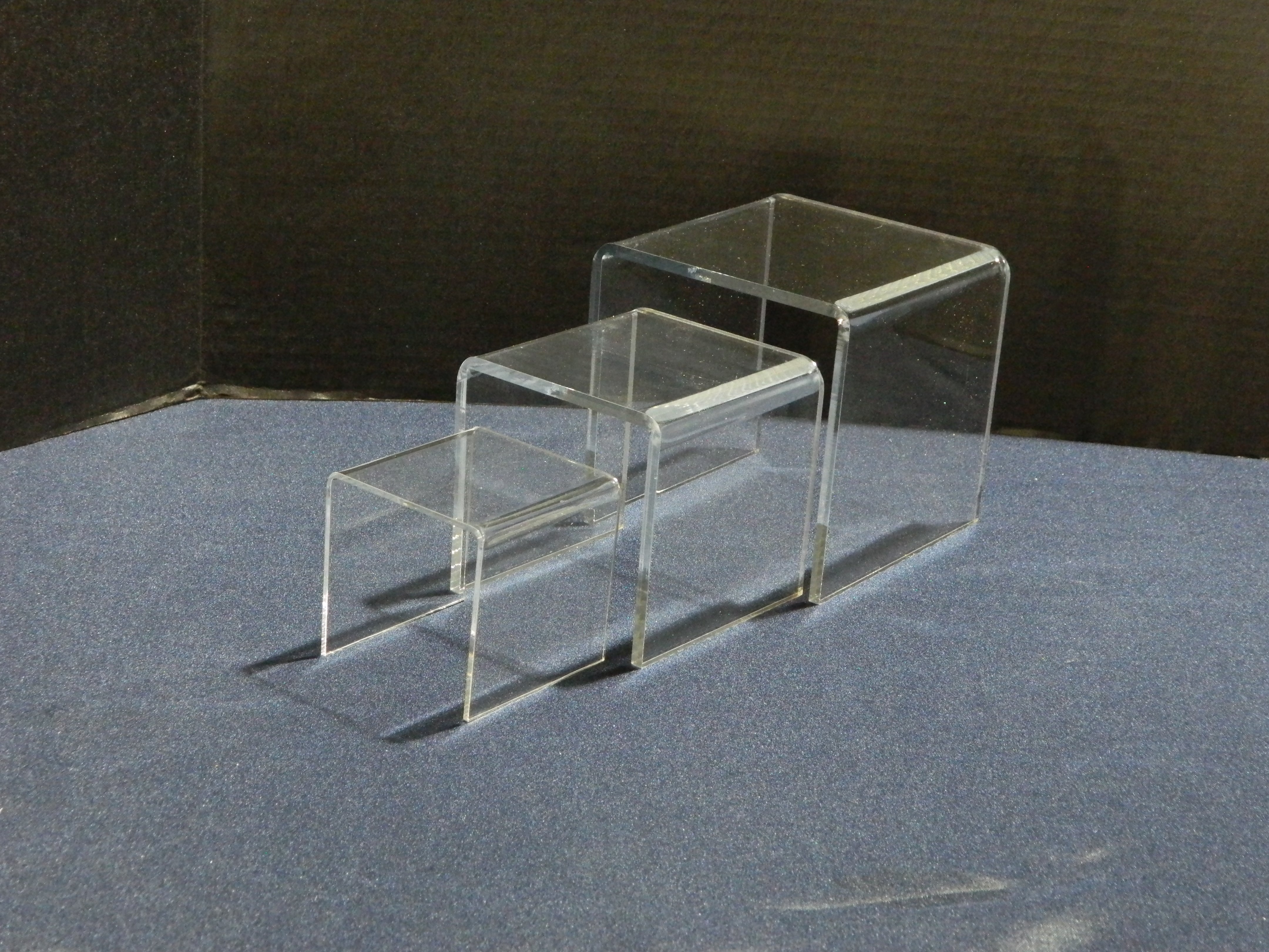 Set of 3 Clear Acrylic Risers 3