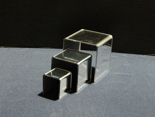 Mirrored Acrylic Riser Set of 3 - 2", 3", 4", 1/8" Thickness