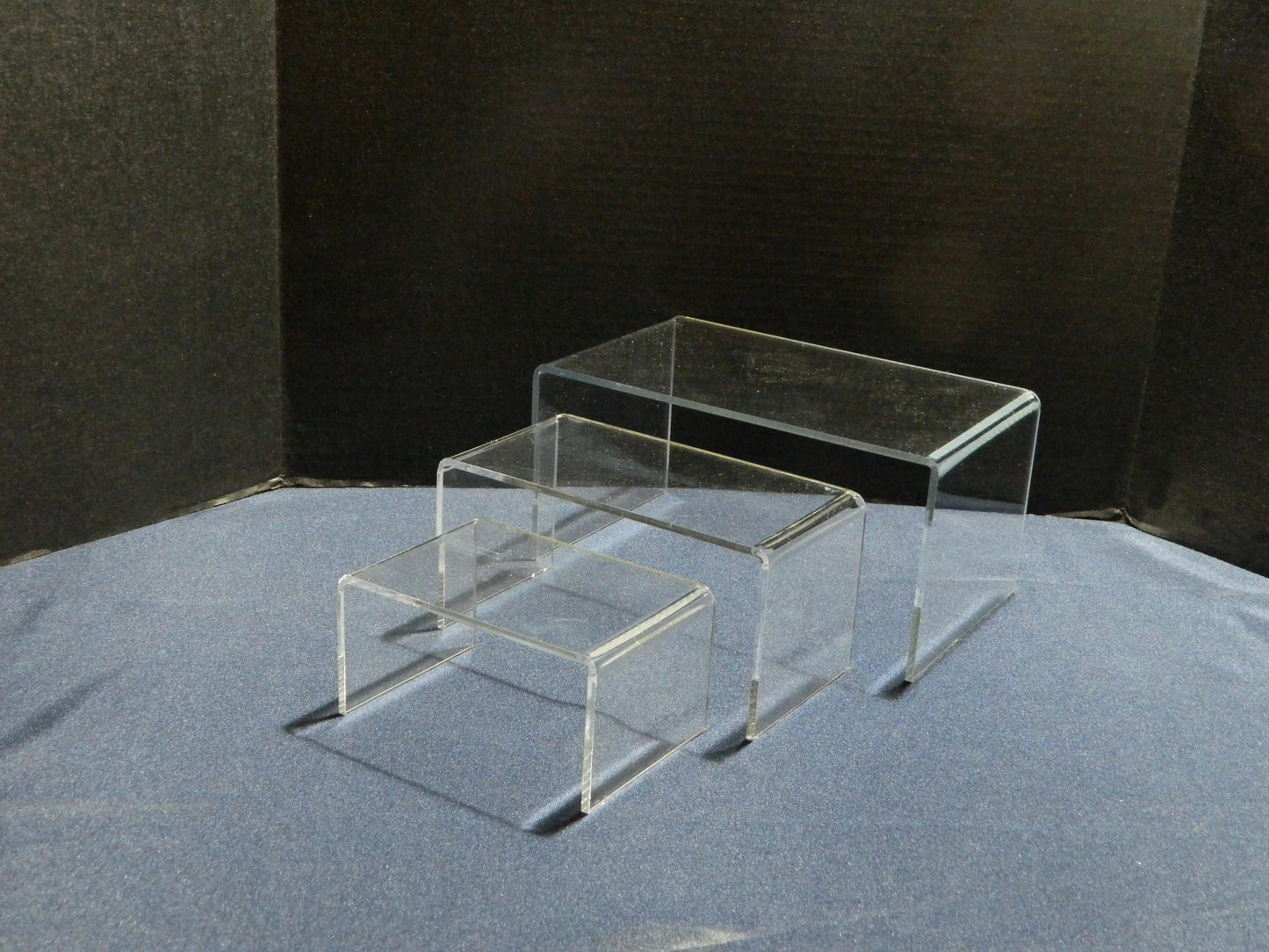 Clear Acrylic Rectangular Riser Set of 3 - 4", 5", 6"