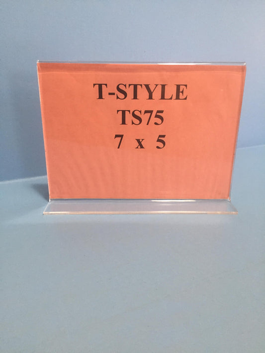 7”W x 5”H Acrylic Sign Holder for Countertops, Tabletops, Shelves