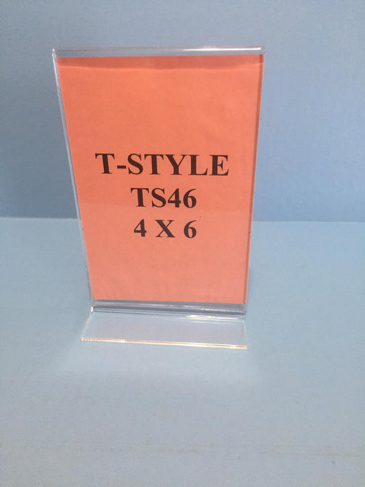 4”W x 6”H Acrylic Sign Holder for Countertops, Shelves, Tabletop