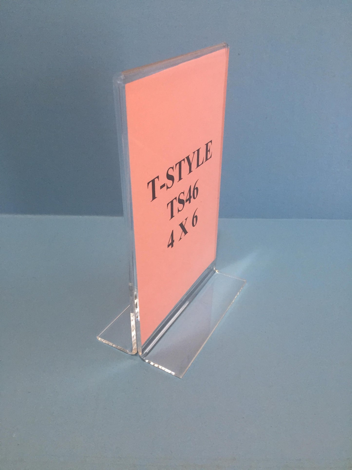 4”W x 6”H Acrylic Sign Holder for Countertops, Shelves, Tabletop