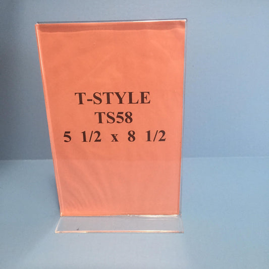 5 1/2”W x 8 1/2”H Acrylic Sign Holder for Countertops, Tabletops, Shelves