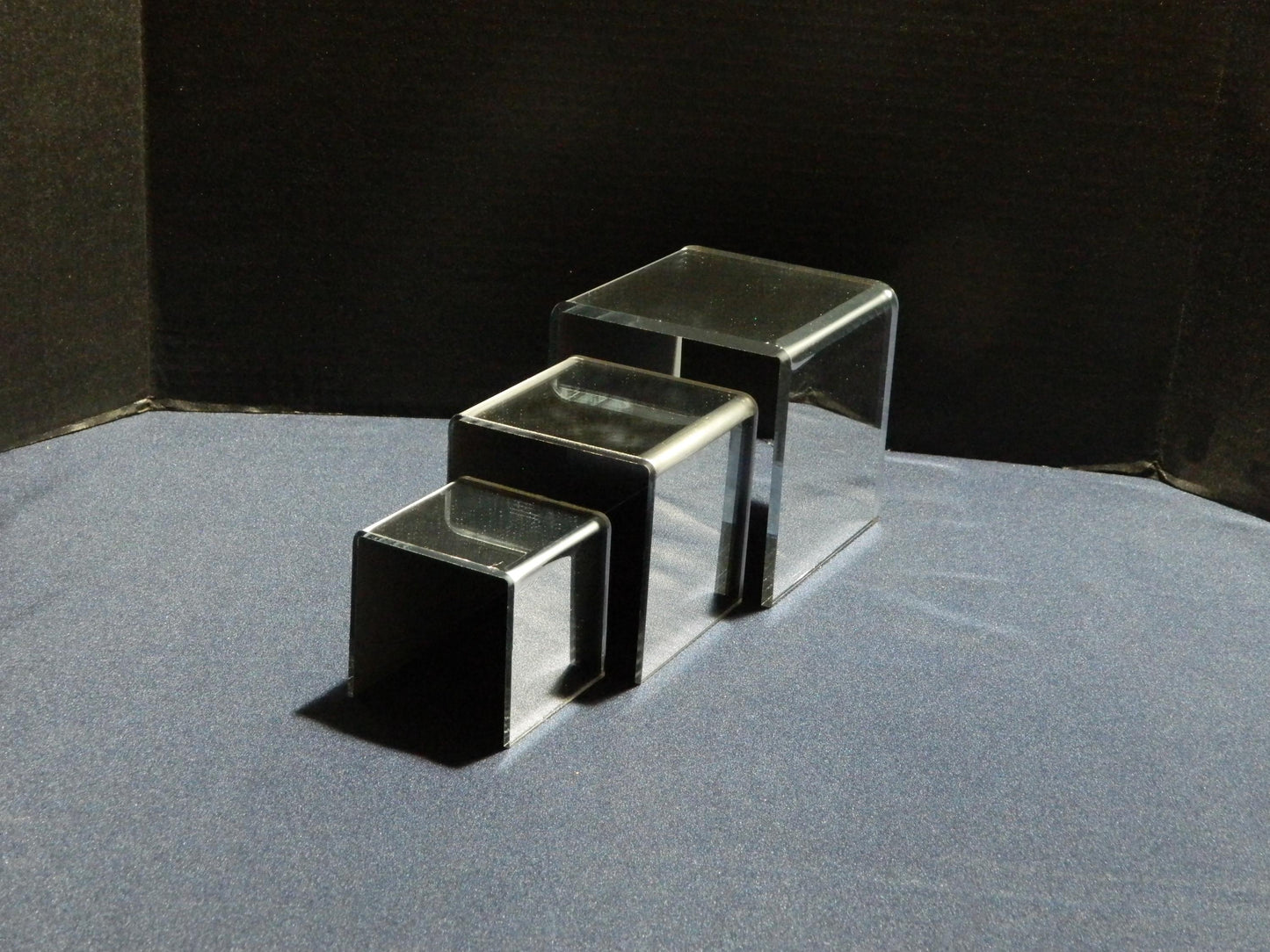 Mirrored Acrylic Riser Set of 3 Sizes 3", 4", 5", 1/8" Material