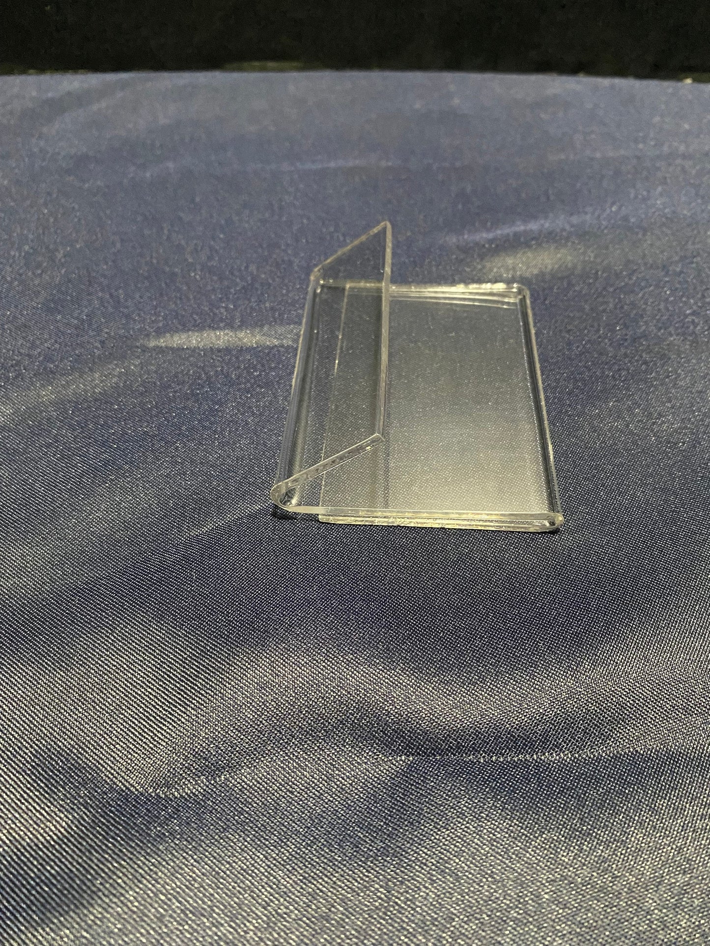 Clear Acrylic Hang On Sneeze Guard or Glass Shield Banquet Card Holder 2"W x 3.5"L Qty 1 Dozen